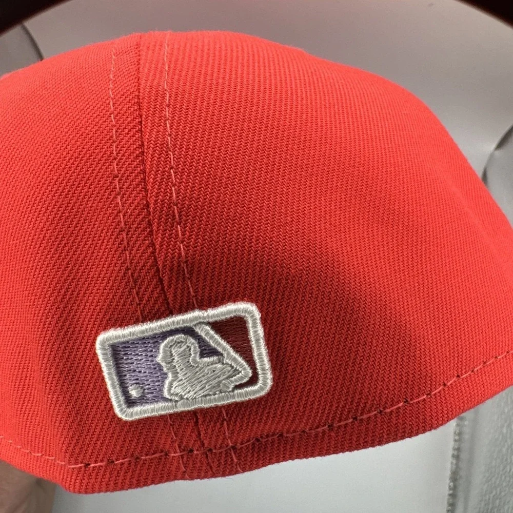 New Era Chicago Cubs 59FIFTY Fitted Hat Red & Purple Size 7 1/2 MLB Official Cap